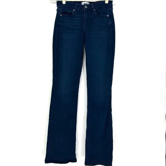 Paige Manhattan Bootcut Jeans Women’s 28 Dark Wash Stretch Denim - Picture 1 of 5